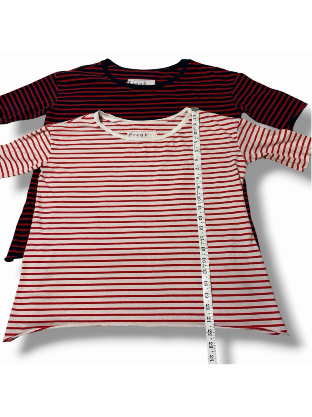 Frank & Eileen Josephine LOT x2 French Stripe Boxy Tee S Red/White & Navy/Blue - Picture 5 of 16